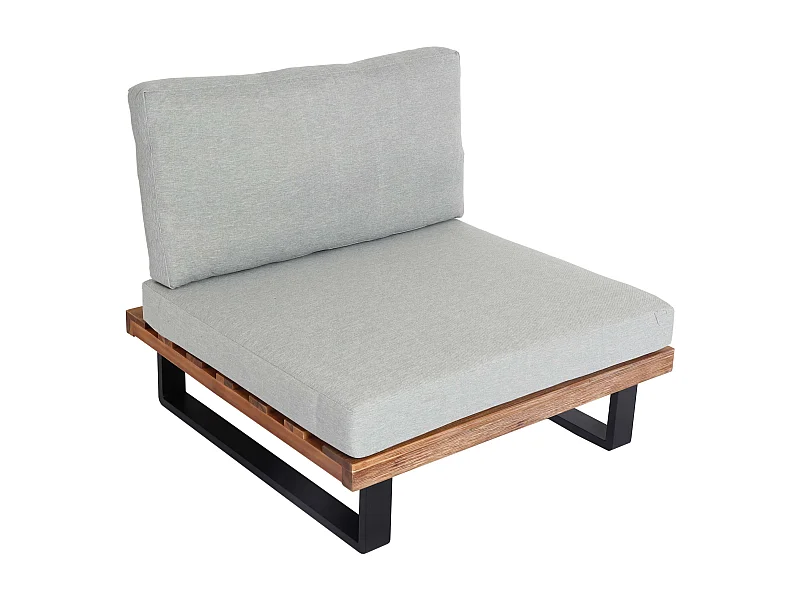 Fauteuil de salon MCW-H54,  marron clair, rembourrage gris clair