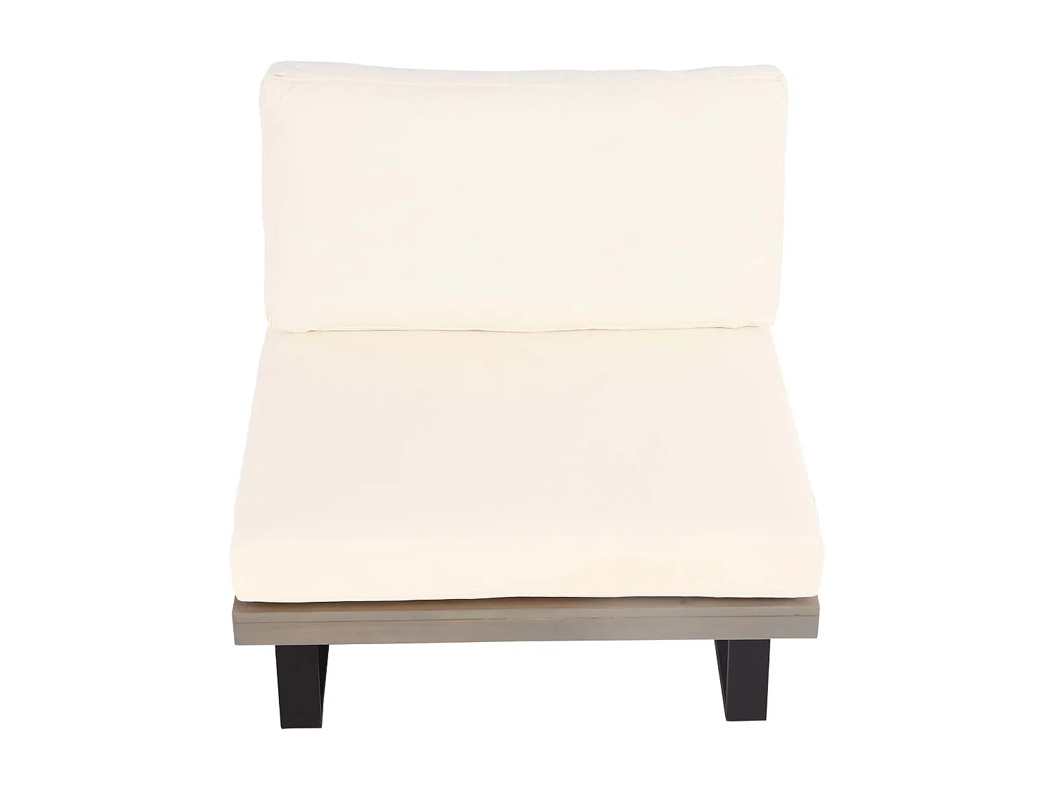 Fauteuil de salon MCW-H54,  gris, rembourrage blanc crème