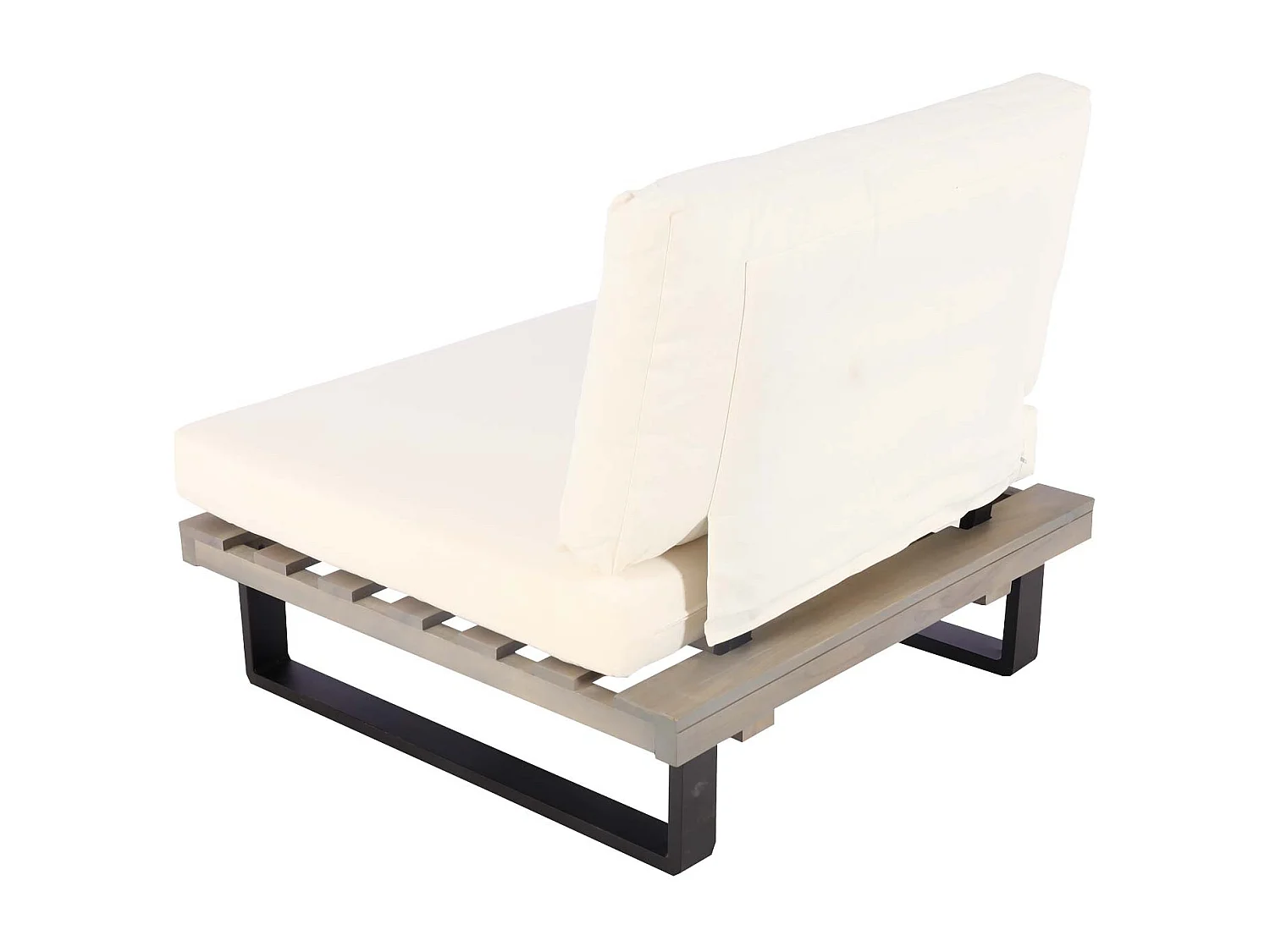 Fauteuil de salon MCW-H54,  gris, rembourrage blanc crème