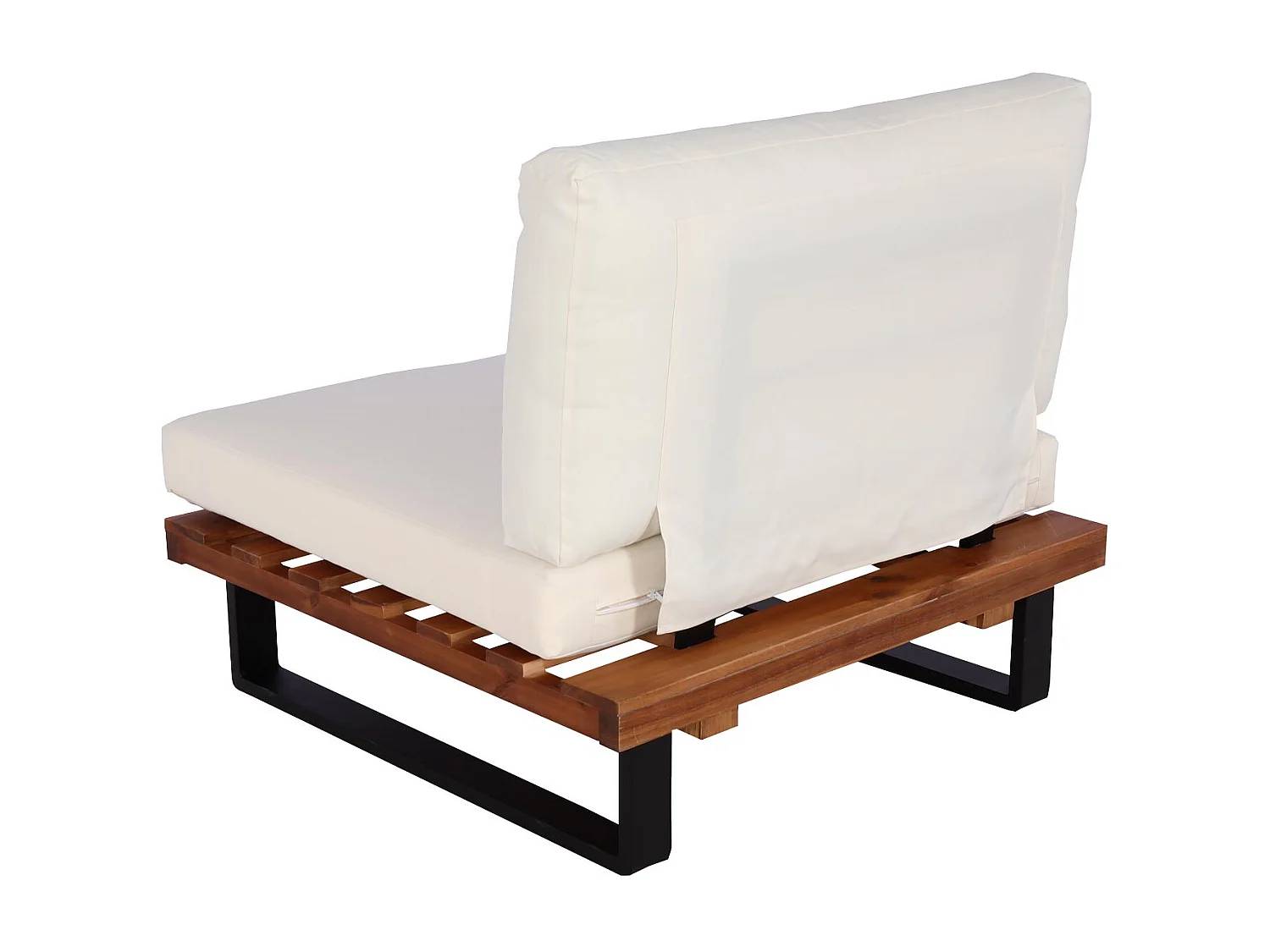 Fauteuil de salon MCW-H54,  brun, rembourrage blanc crème