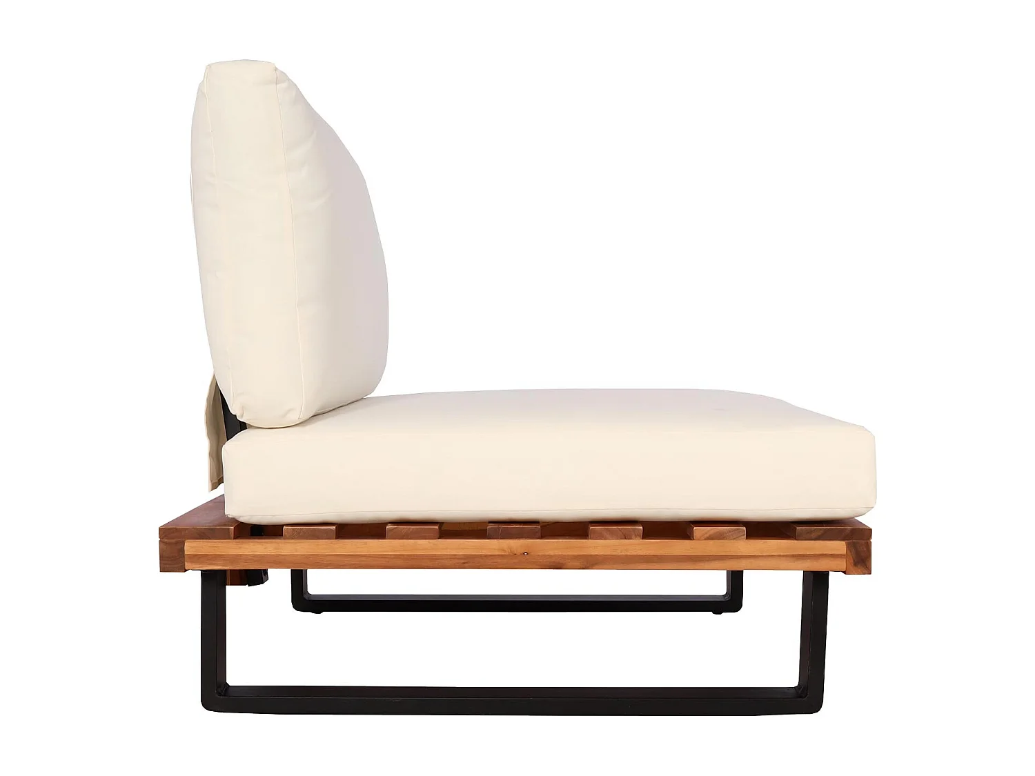 Fauteuil de salon MCW-H54,  brun, rembourrage blanc crème