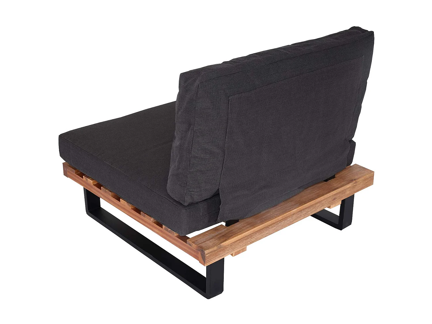 Loungestoel MCW-H54,  lichtbruin, donkergrijze bekleding