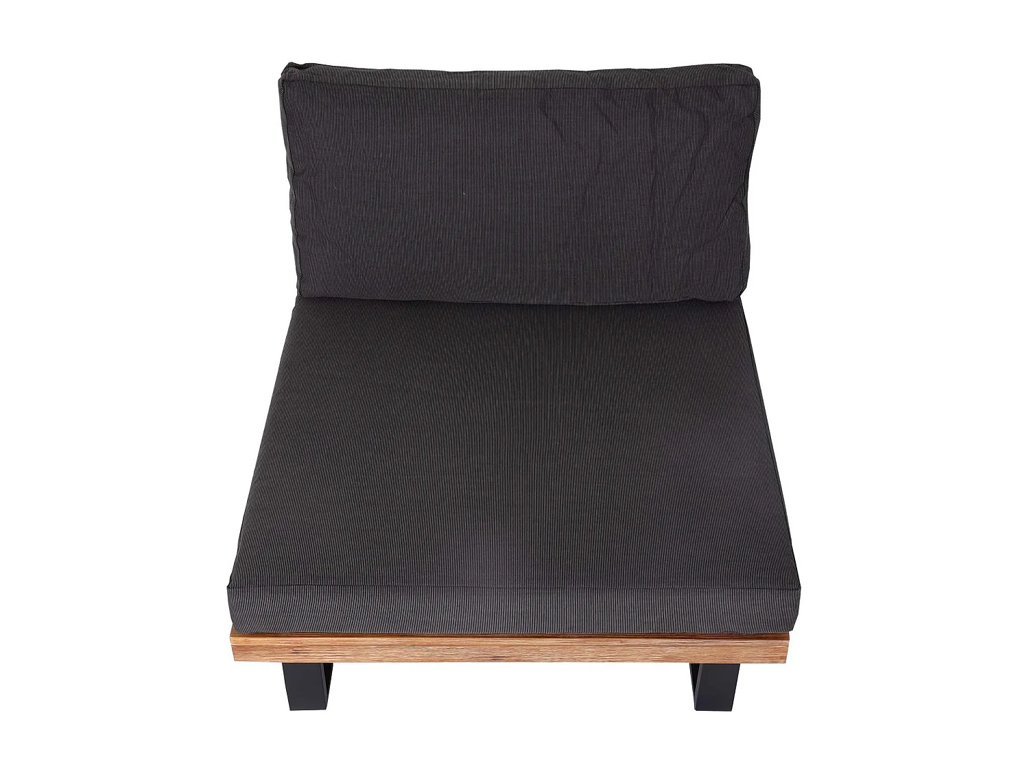 Loungestoel MCW-H54,  lichtbruin, donkergrijze bekleding