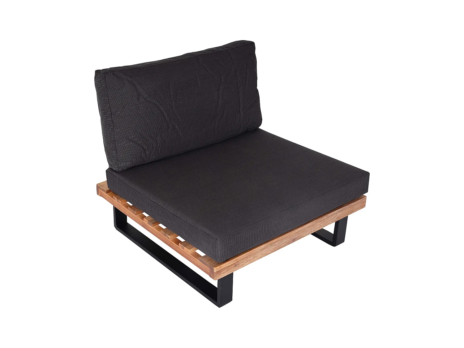 Fauteuil de salon MCW-H54,  marron clair, rembourrage gris foncé