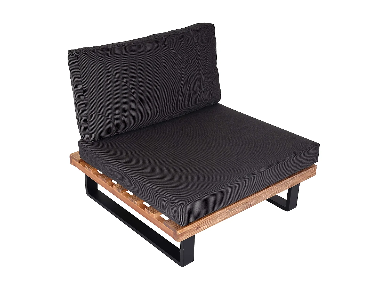 Fauteuil de salon MCW-H54,  marron clair, rembourrage gris foncé