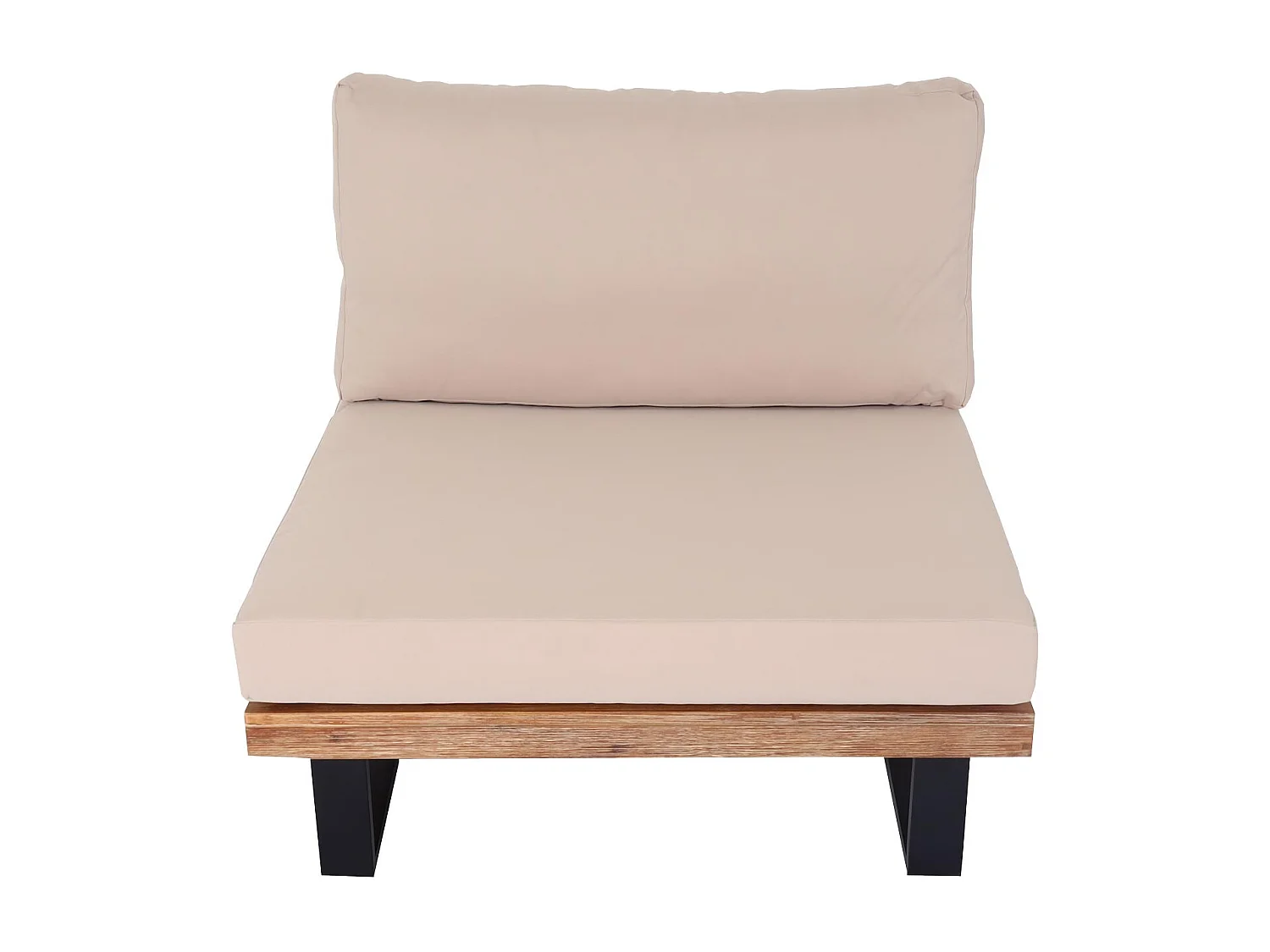Fauteuil de salon MCW-H54,  brun clair, rembourrage beige