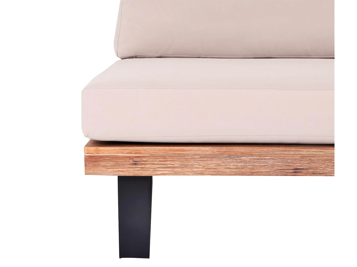 Fauteuil de salon MCW-H54,  brun clair, rembourrage beige