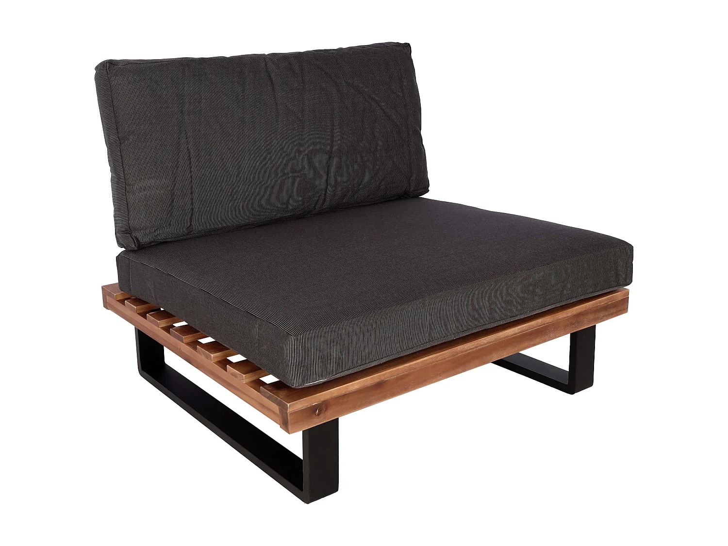 Loungestoel MCW-H54,  bruin, donkergrijze bekleding