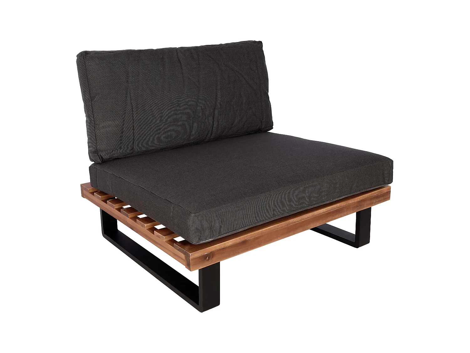 Fauteuil de salon MCW-H54,  brun, rembourrage gris foncé