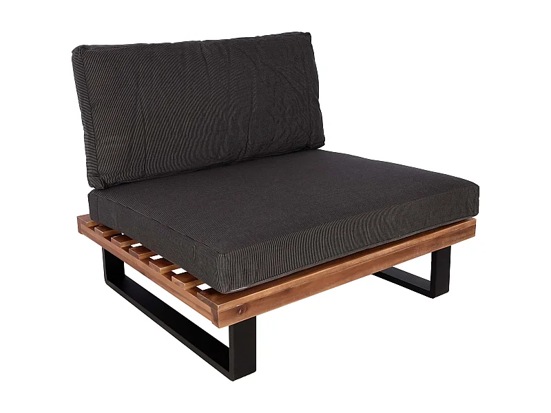 Fauteuil de salon MCW-H54,  brun, rembourrage gris foncé