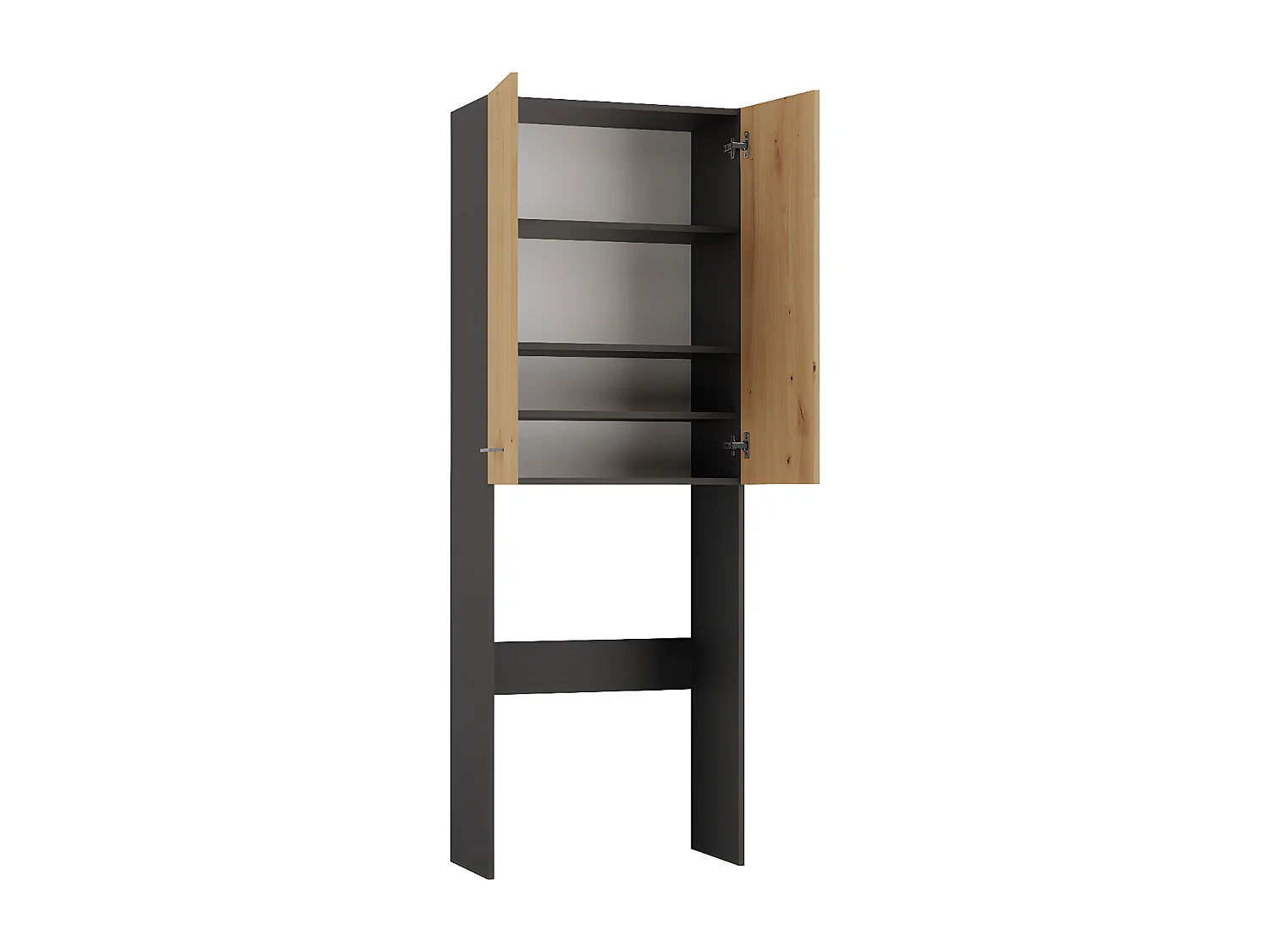 COMO - Mobile lavatrice in stile moderno - 183x64x30 - 2 ante+4 ripiani