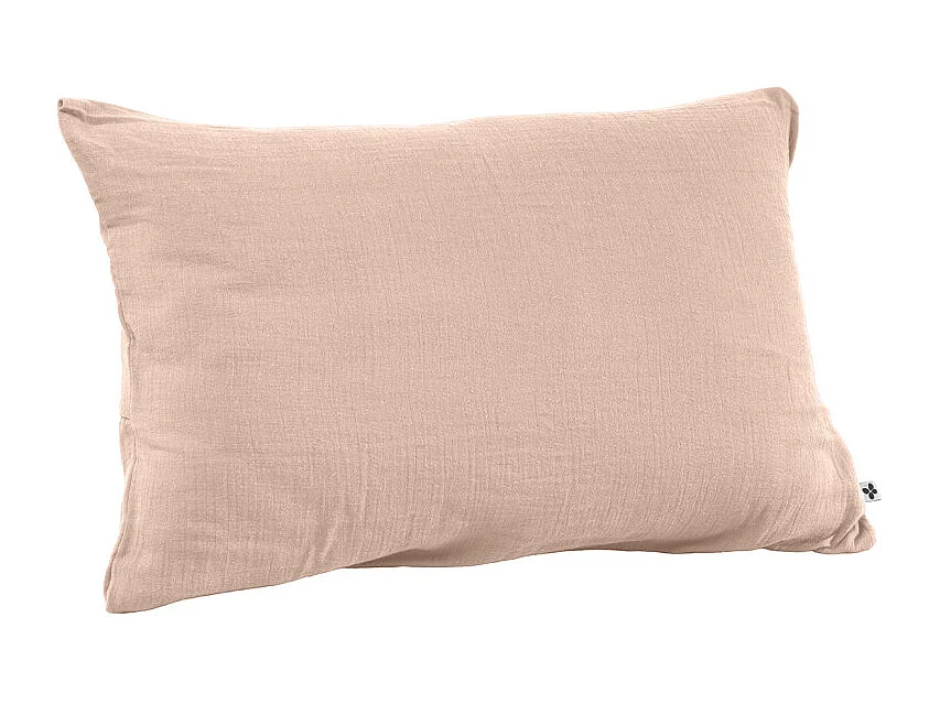 Parure de lit 220 x 240 cm en double gaze de coton rose - PEPA 1