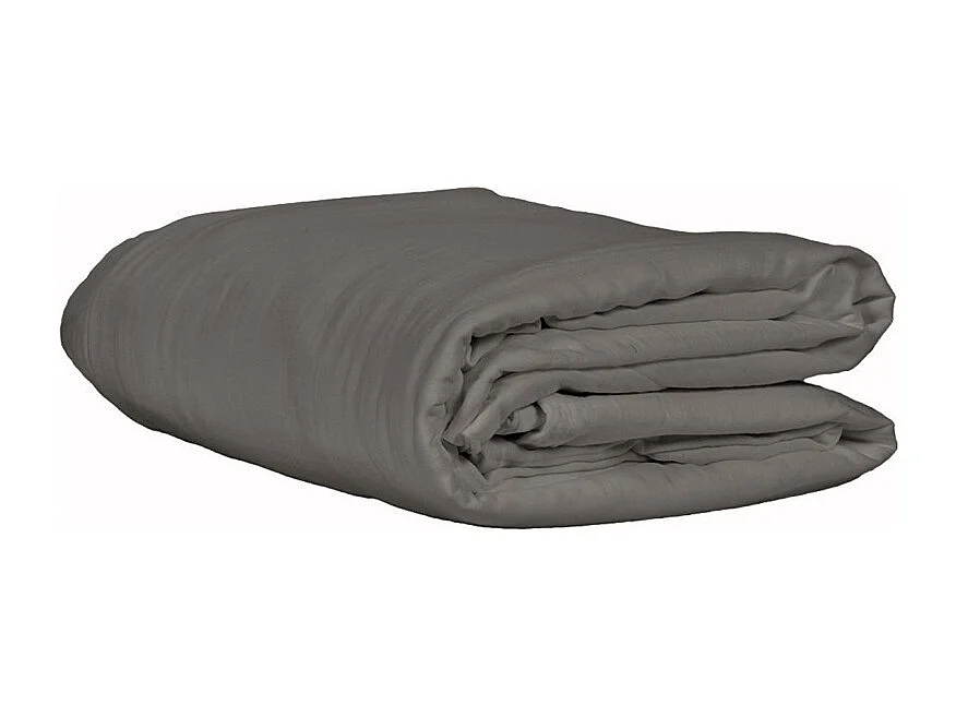 Parure de lit 220 x 240 cm en double gaze de coton gris - PEPA 1