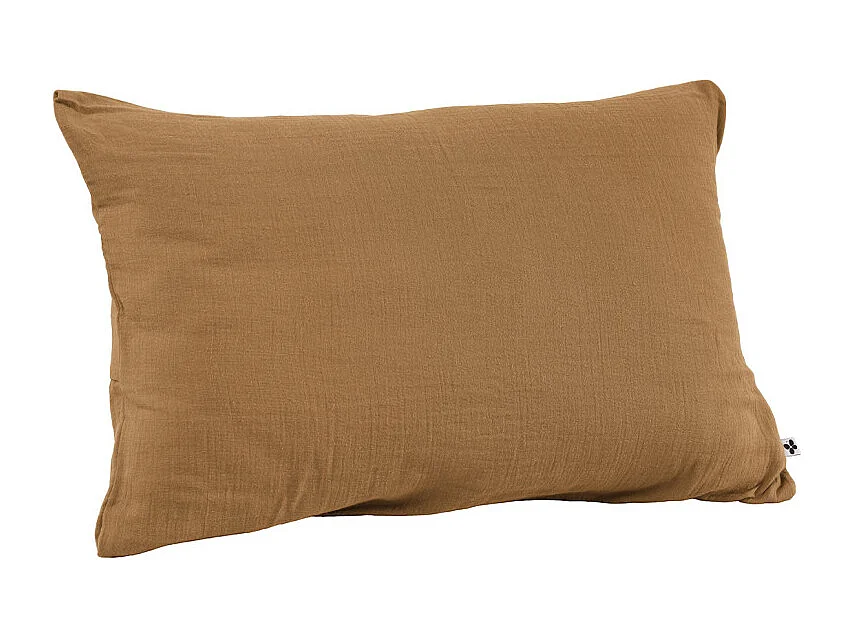 Parure de lit 240 x 260 cm en double gaze de coton camel - PEPA 2
