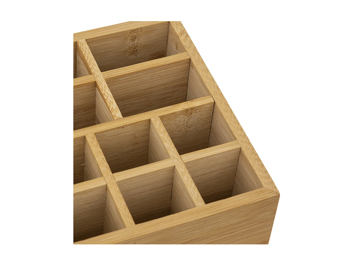 Organiseur Rangement maquillage 10 compartiments en Bambou