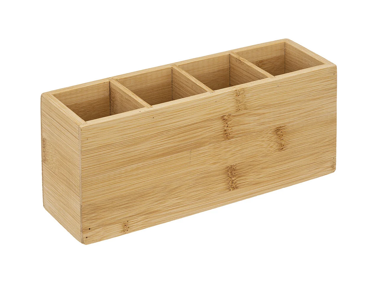 Organiseur Rangement maquillage 4 compartiments en Bambou