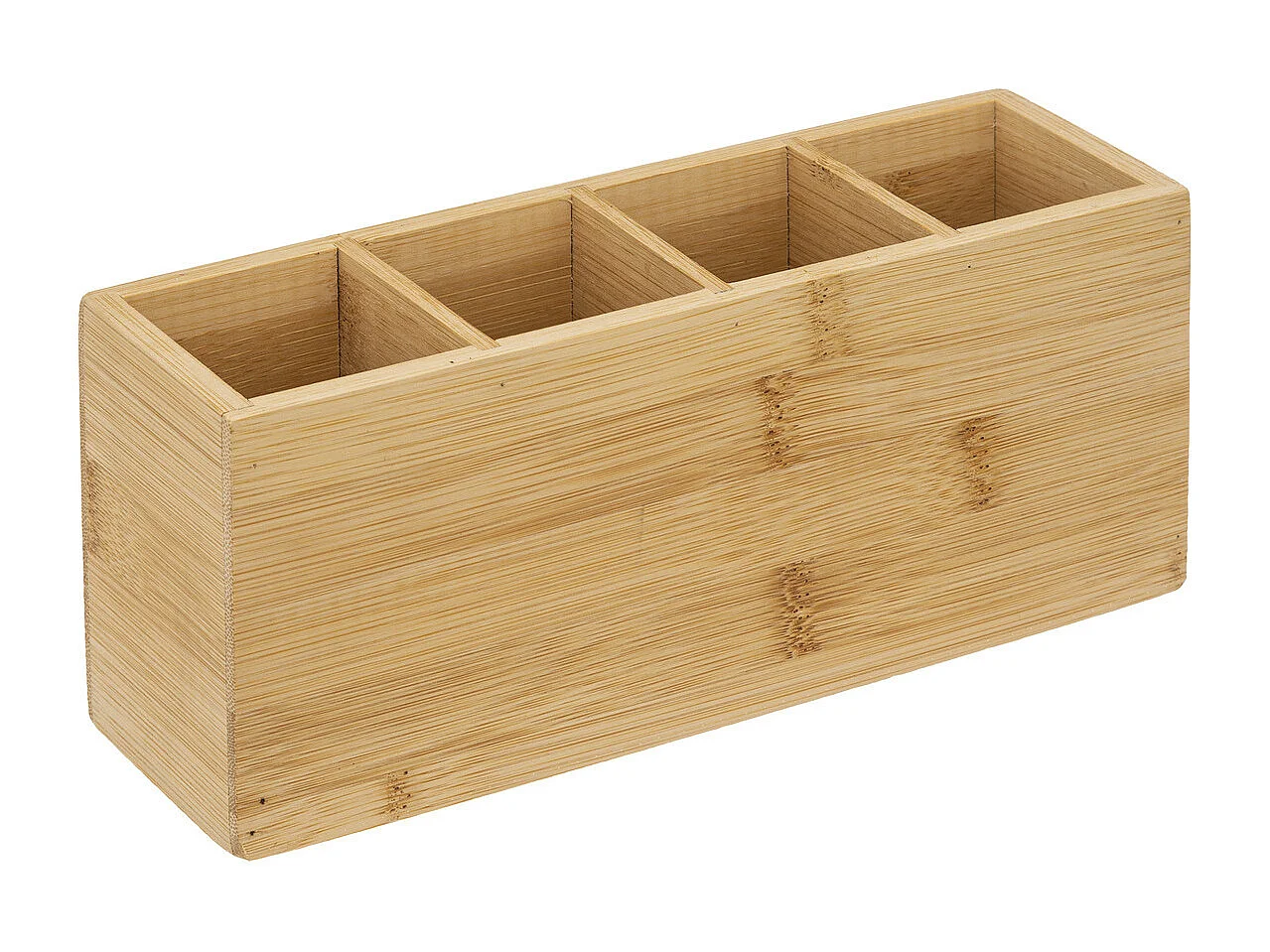 Organiseur Rangement maquillage 4 compartiments en Bambou