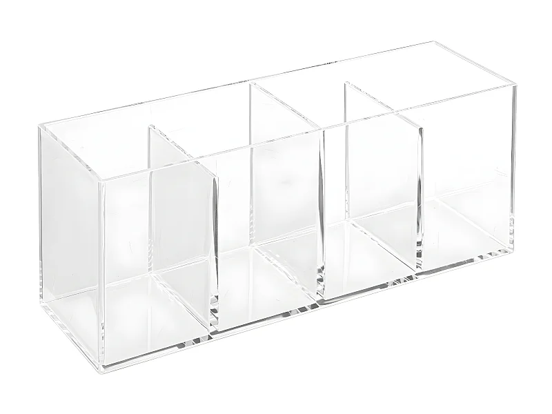 Organiseur transparent Rangement maquillage 4 compartiments