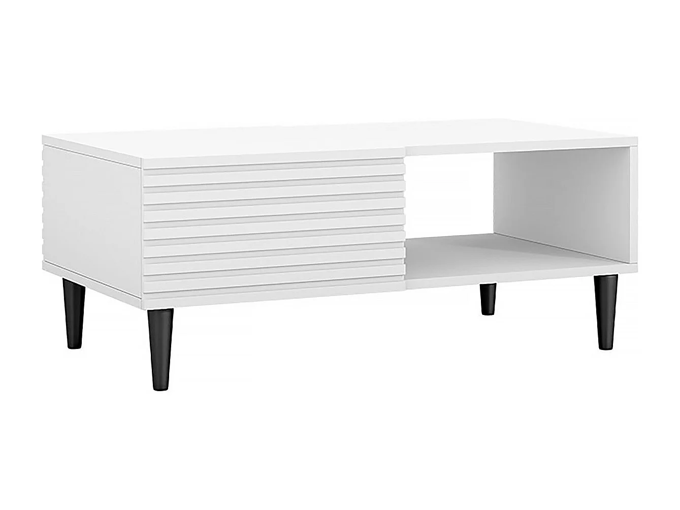 Witte salontafel "Nakomo" met opbergruimte - 100 x 41 x 52 cm