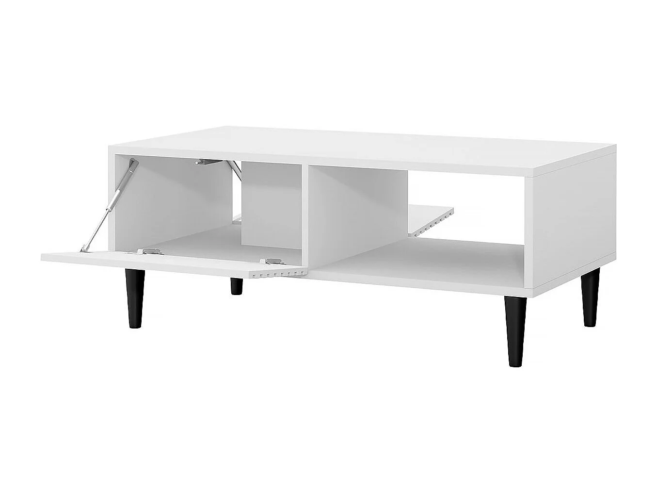 Witte salontafel "Nakomo" met opbergruimte - 100 x 41 x 52 cm