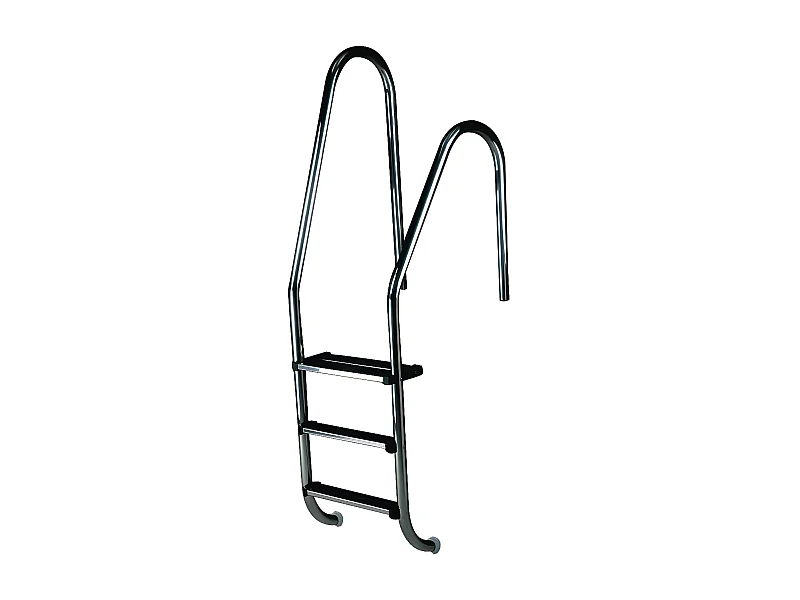 Echelle asymétrique pour piscine - 2 marches inox