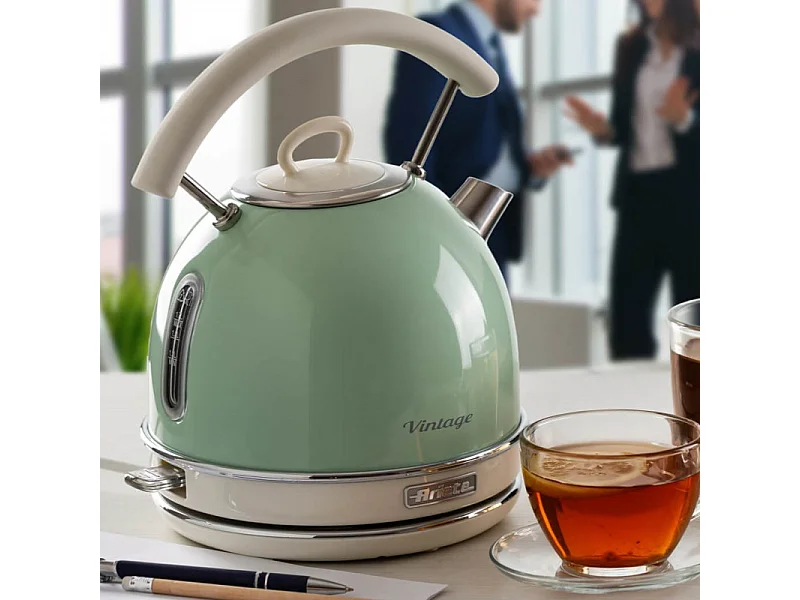 Bollitore elettrico 1,7L - Infusi, tè e tisane - Autospegnimento - 2000W - Acciaio Inox - Verde
