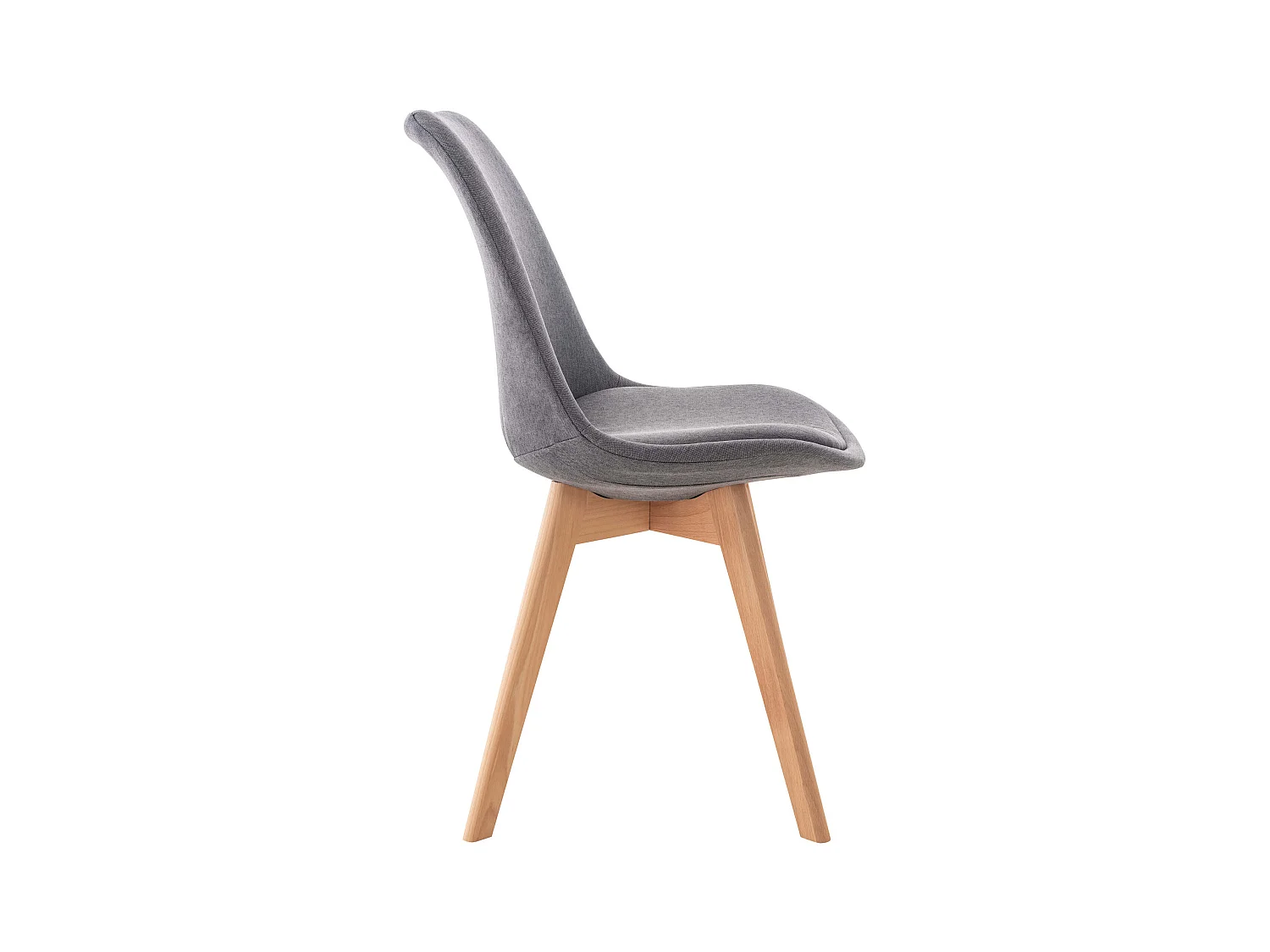 Eetkamerstoelen - Stof - grijs - Linares
