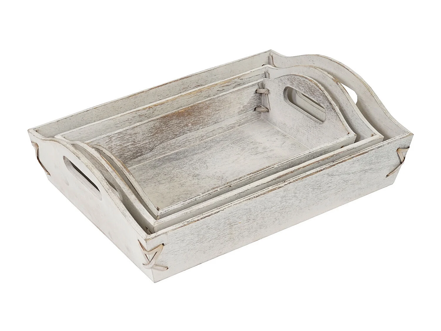 Plateau MCW-C50 look shabby (set de 3),  blanc shabby