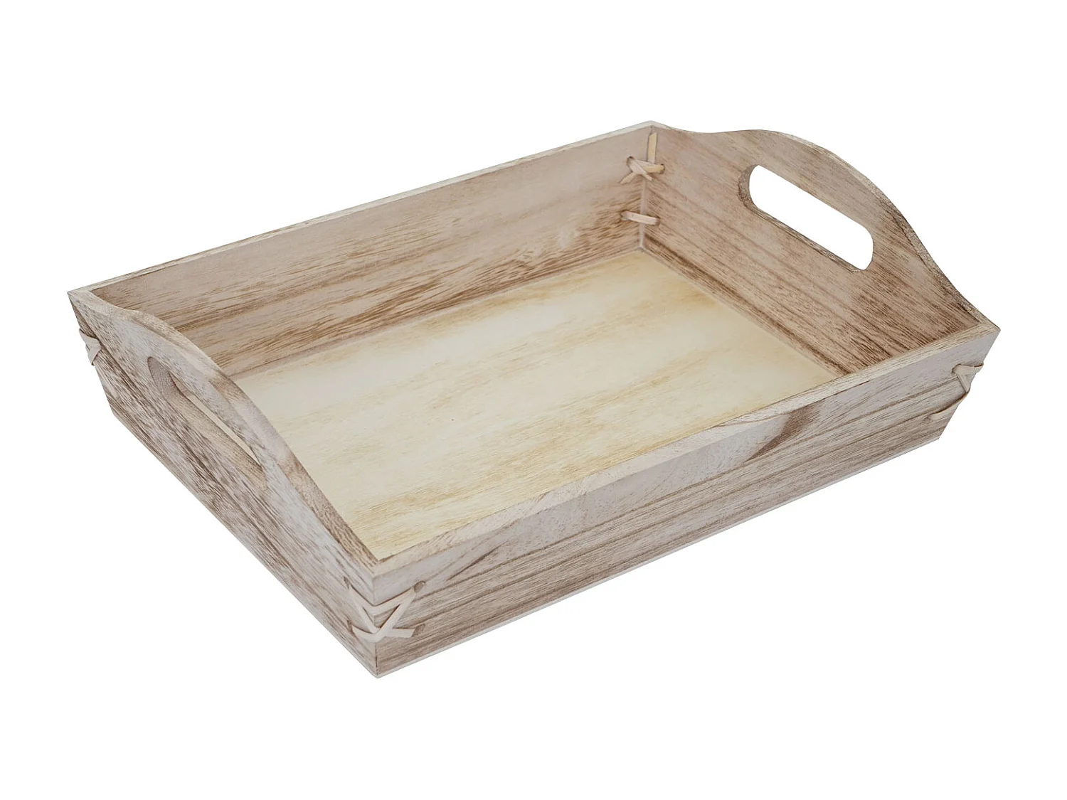 Set 3x vassoi decorativi cucina shabby vintage MCW-C50 legno paulonia naturale