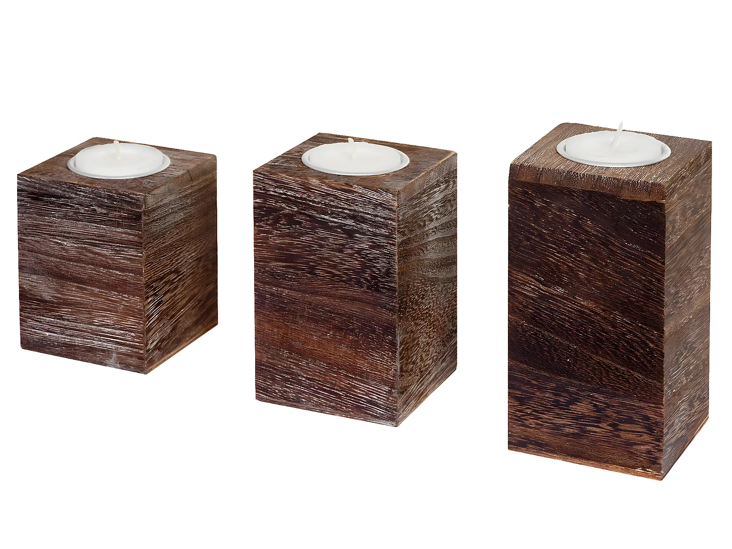 Theelichthouder MCW-C58 (3-delig),  bruin