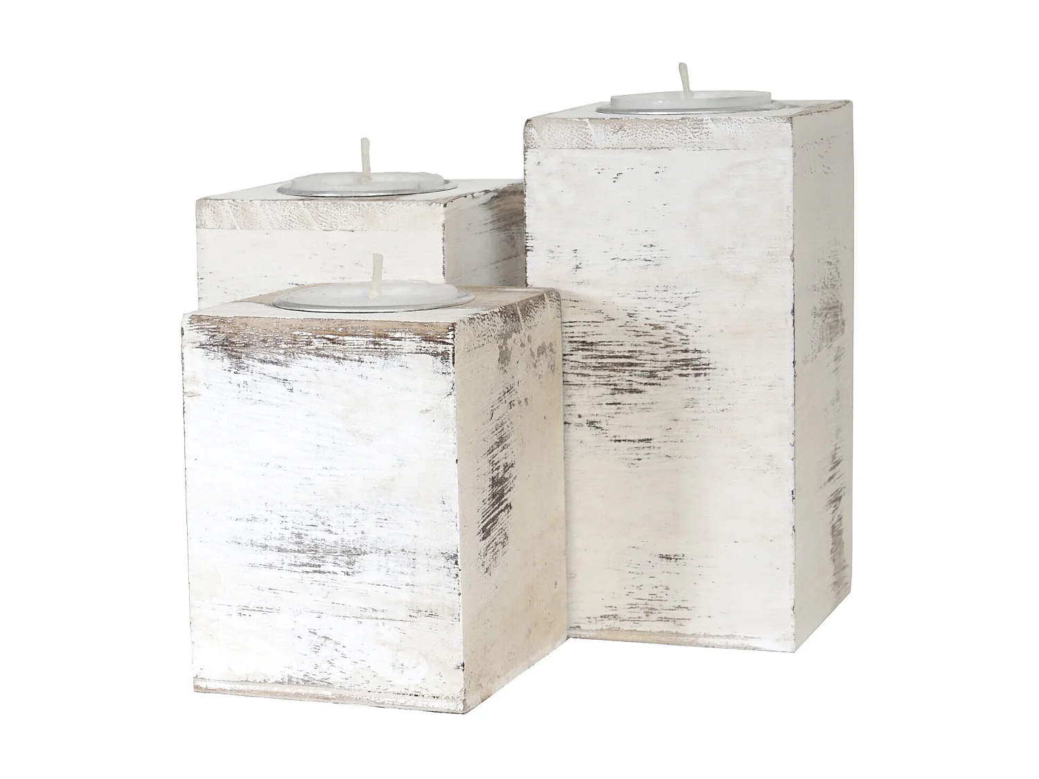 Teelichthalter MCW-C58 (3-teilig), Weiß