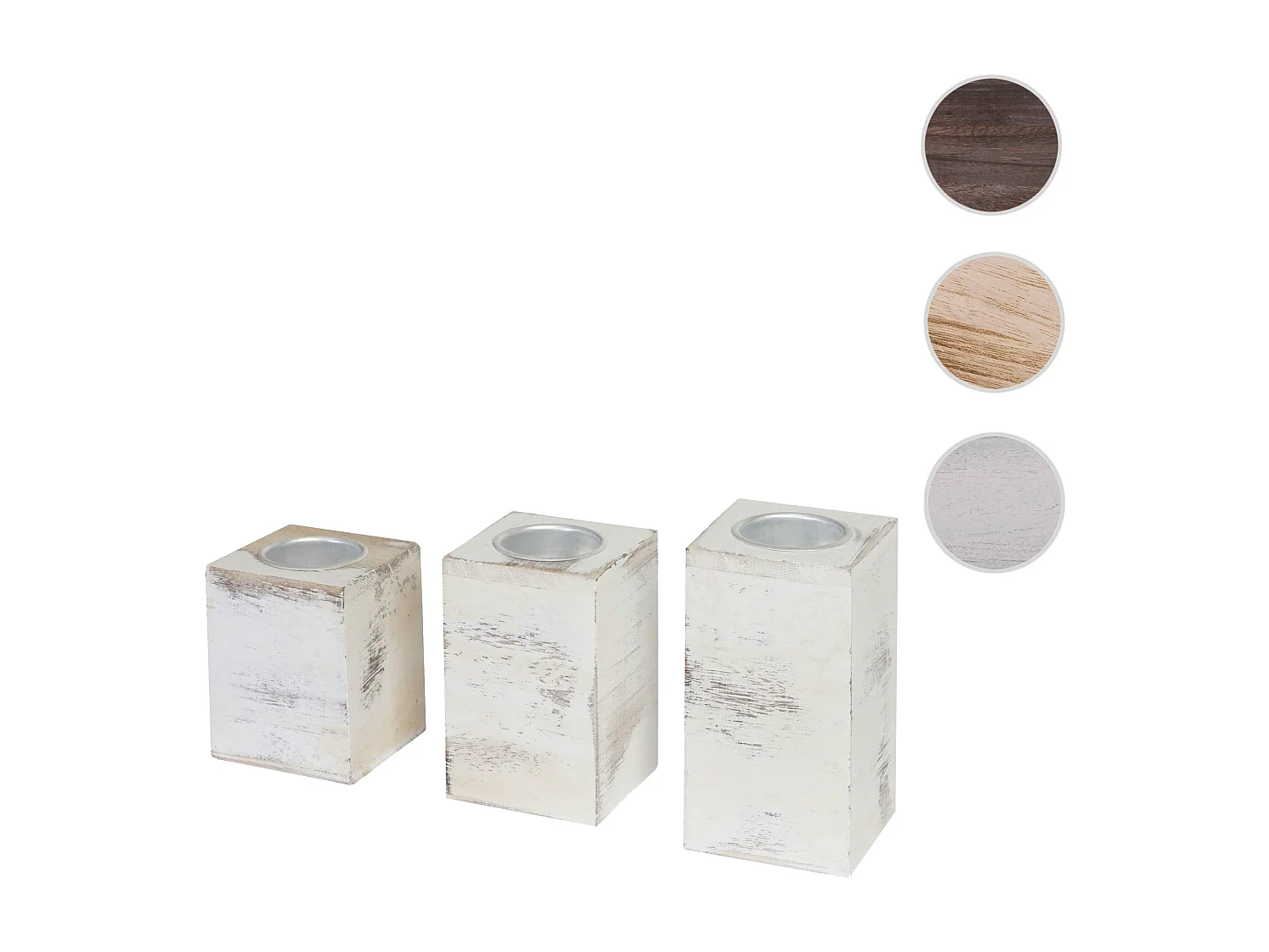 Porte-bougies à réchaud MCW-C58 (3 pièces),  blanc