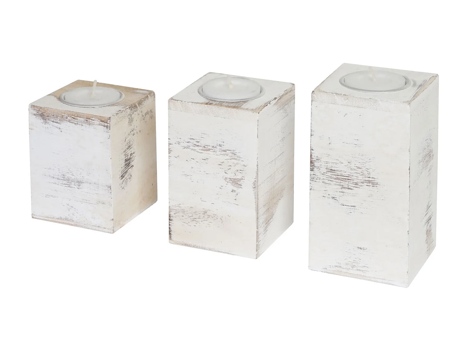 Porte-bougies à réchaud MCW-C58 (3 pièces),  blanc