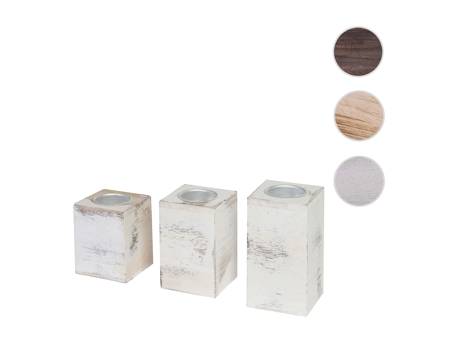 Porte-bougies à réchaud MCW-C58 (3 pièces),  blanc