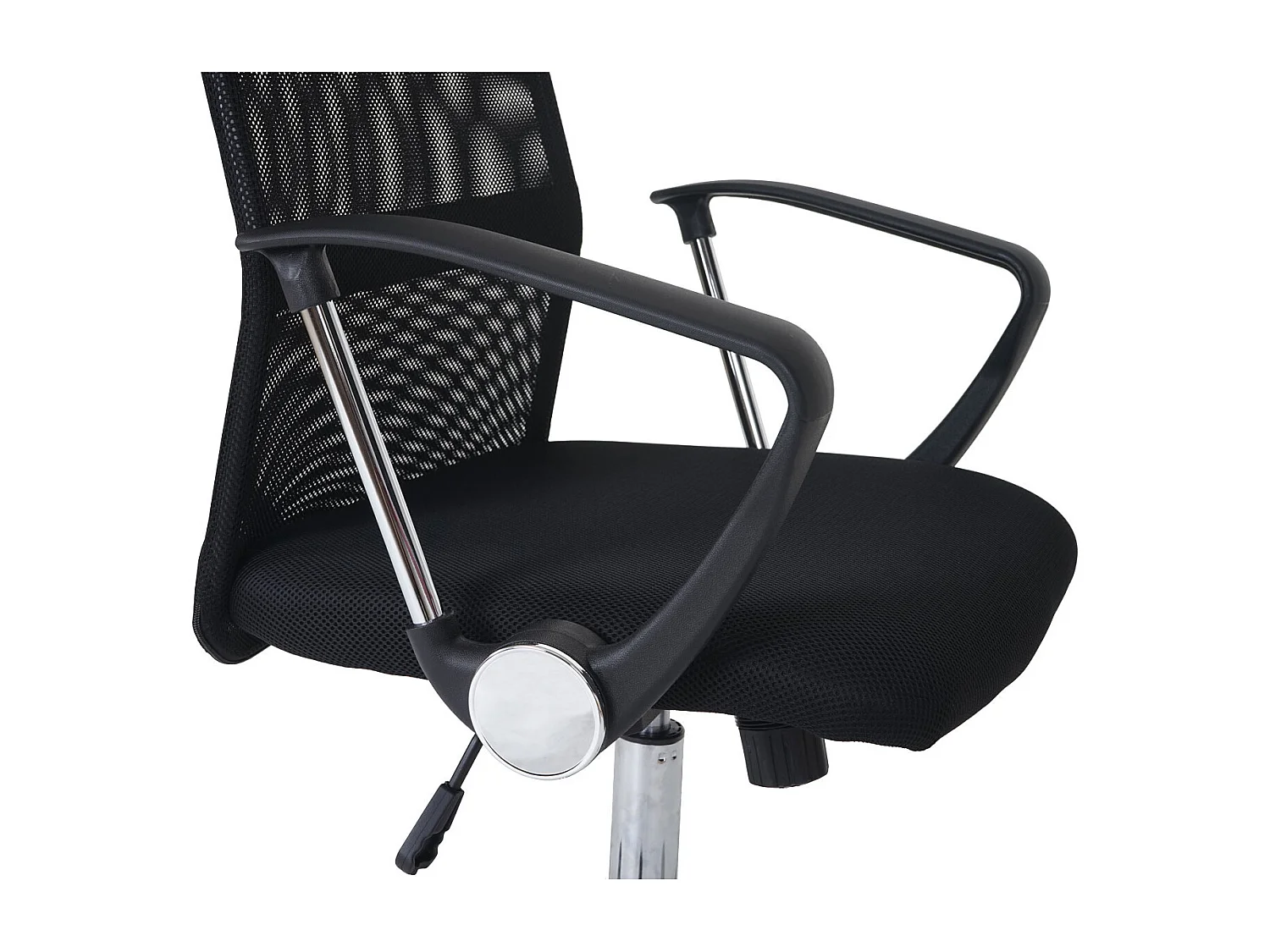 Bureaustoel Malmö, Bureaustoel Oslo, bureaustoel bureaustoel, kunstleder textiel zwart