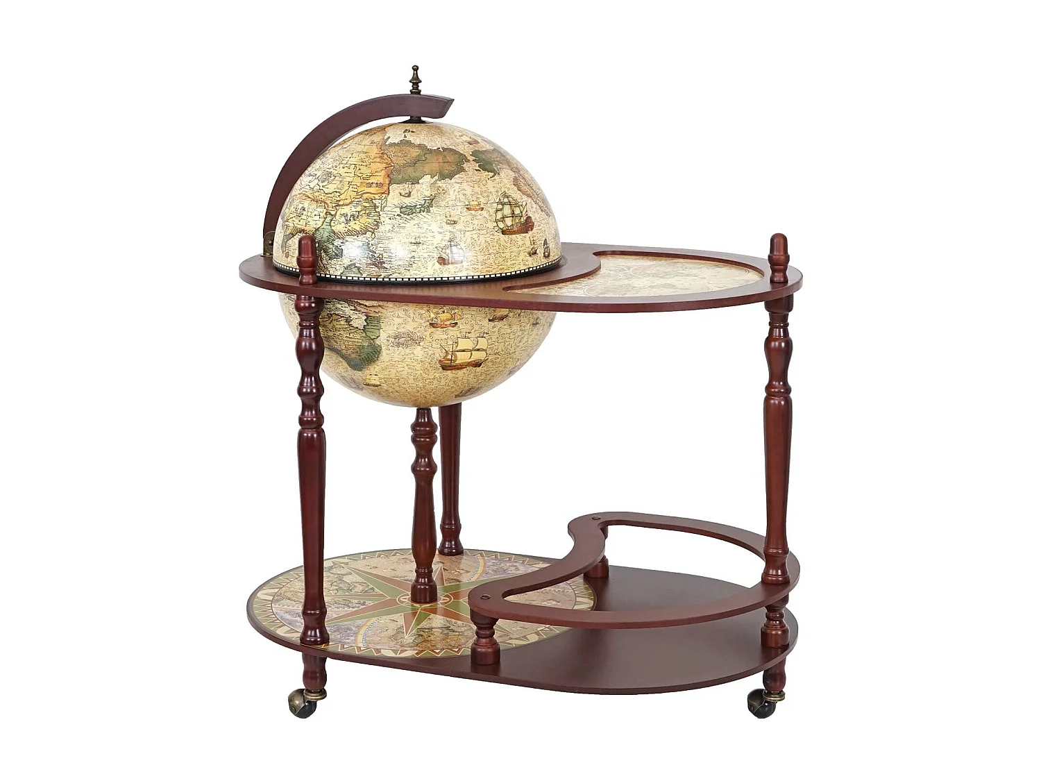 Bar de salon Globe avec table MCW-D84