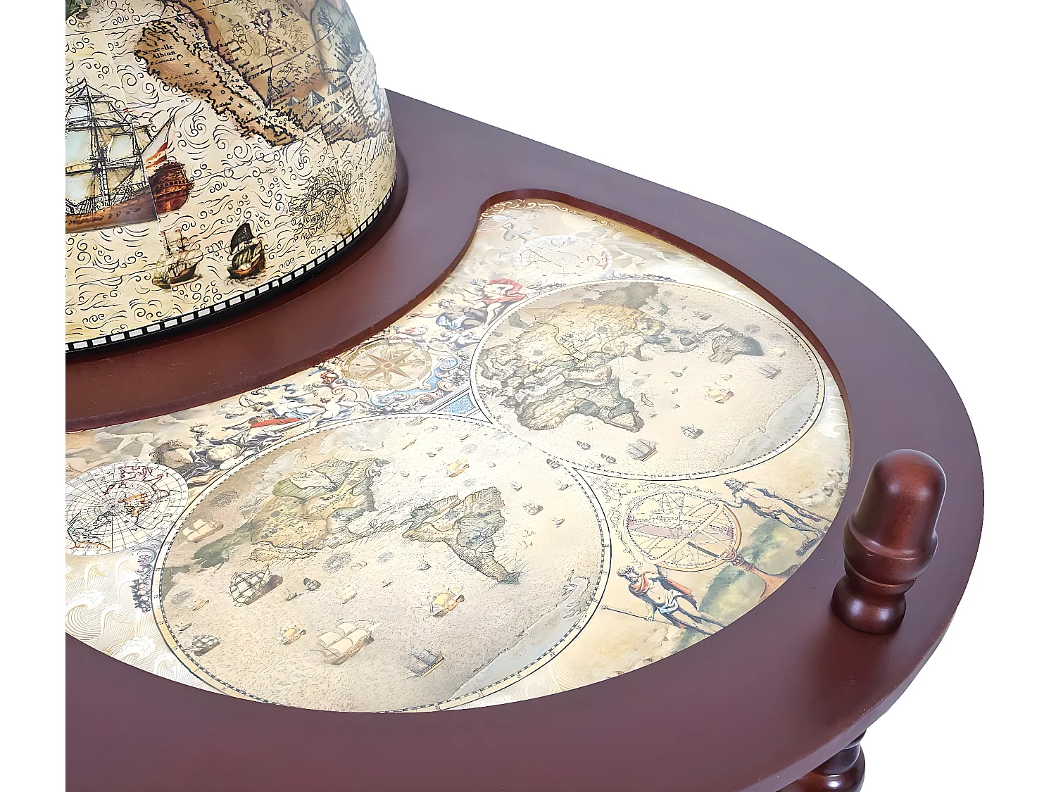 Bar de salon Globe avec table MCW-D84