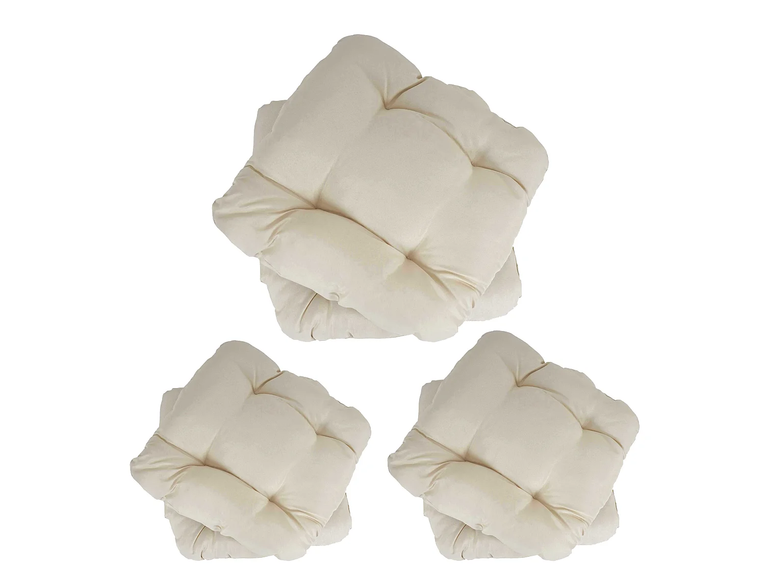 Almofada de assento Milano (conjunto de 6),  creme