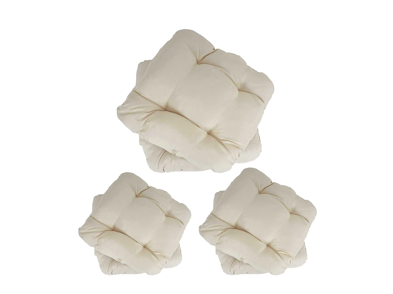 Coussin d'assise Milano (lot de 6),  crème
