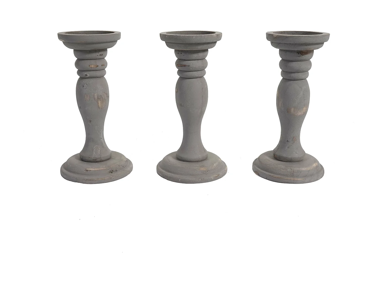 Castiçal H361 (conjunto de 3),  cinzento