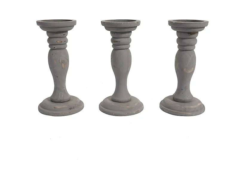 Kerzenständer H361 (3er-Set), Grau