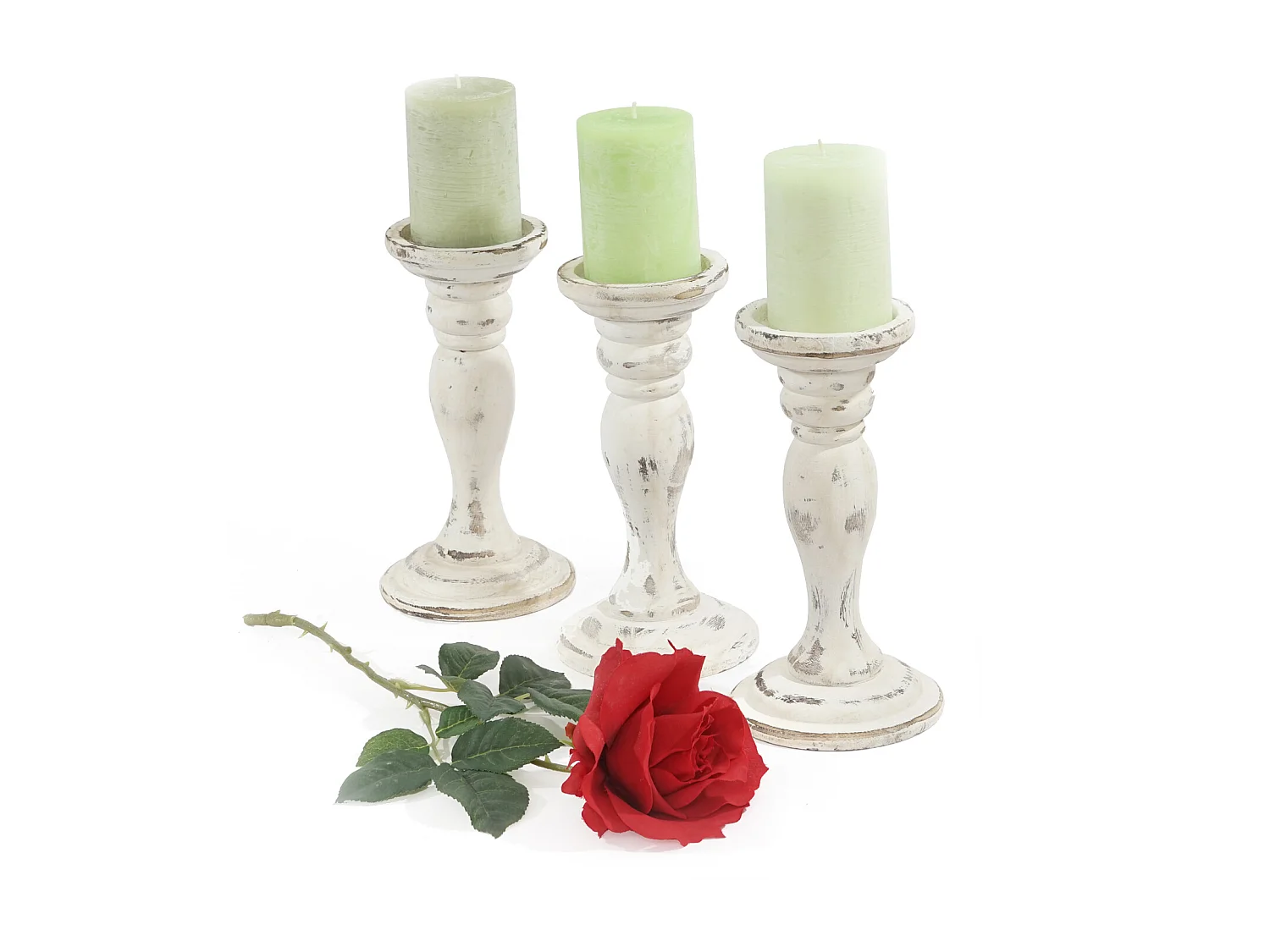 Kandelaar H361 (set van 3),  wit