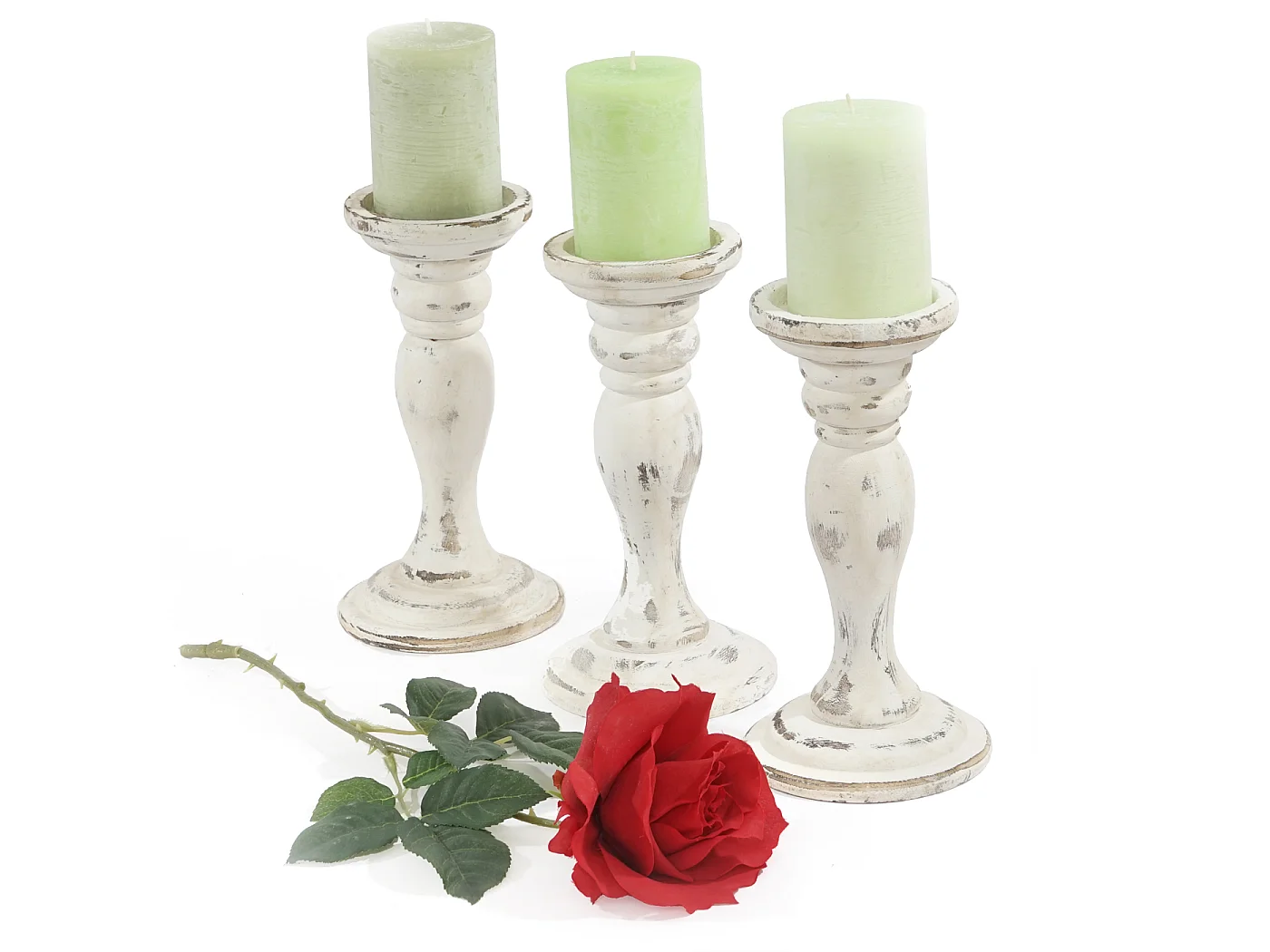 Kandelaar H361 (set van 3),  wit