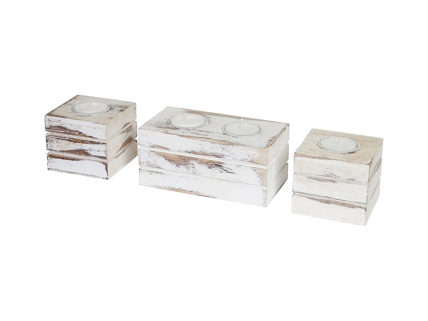 Set porte-bougies à réchaud Tolve (3 pièces),  blanc