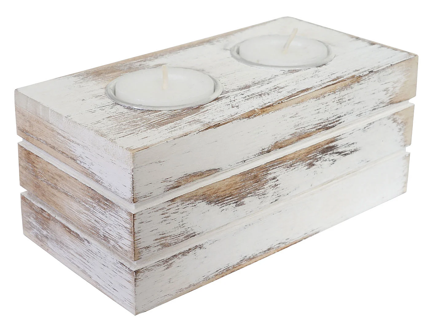 Conjunto de porta-velas Tolve (3 peças),  branco