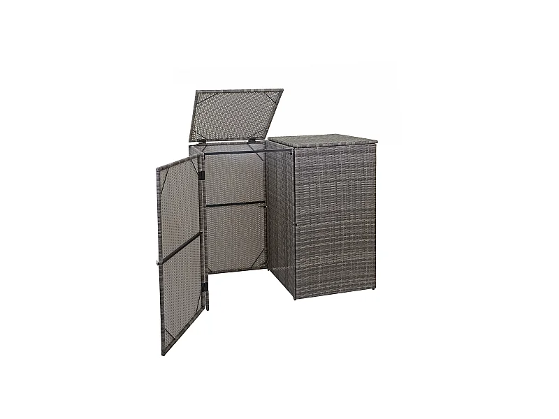 2er-Mülltonnenverkleidung MCW-E25, Grau