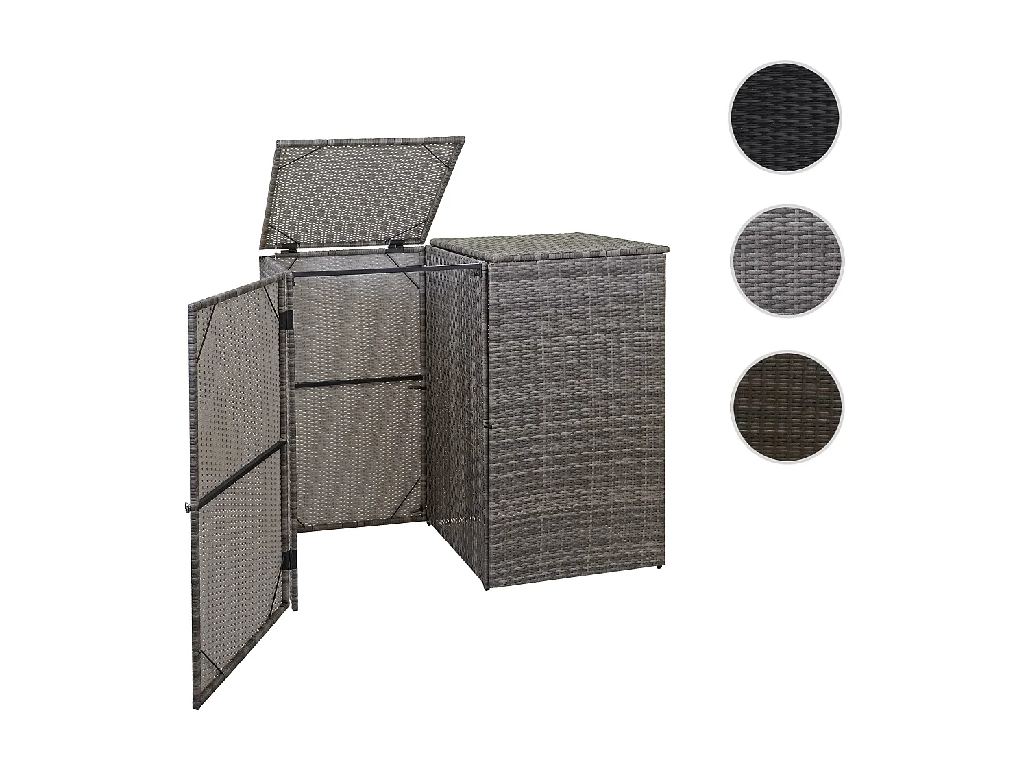 Habillage pour 2 poubelles MCW-E25 2x120l,  gris