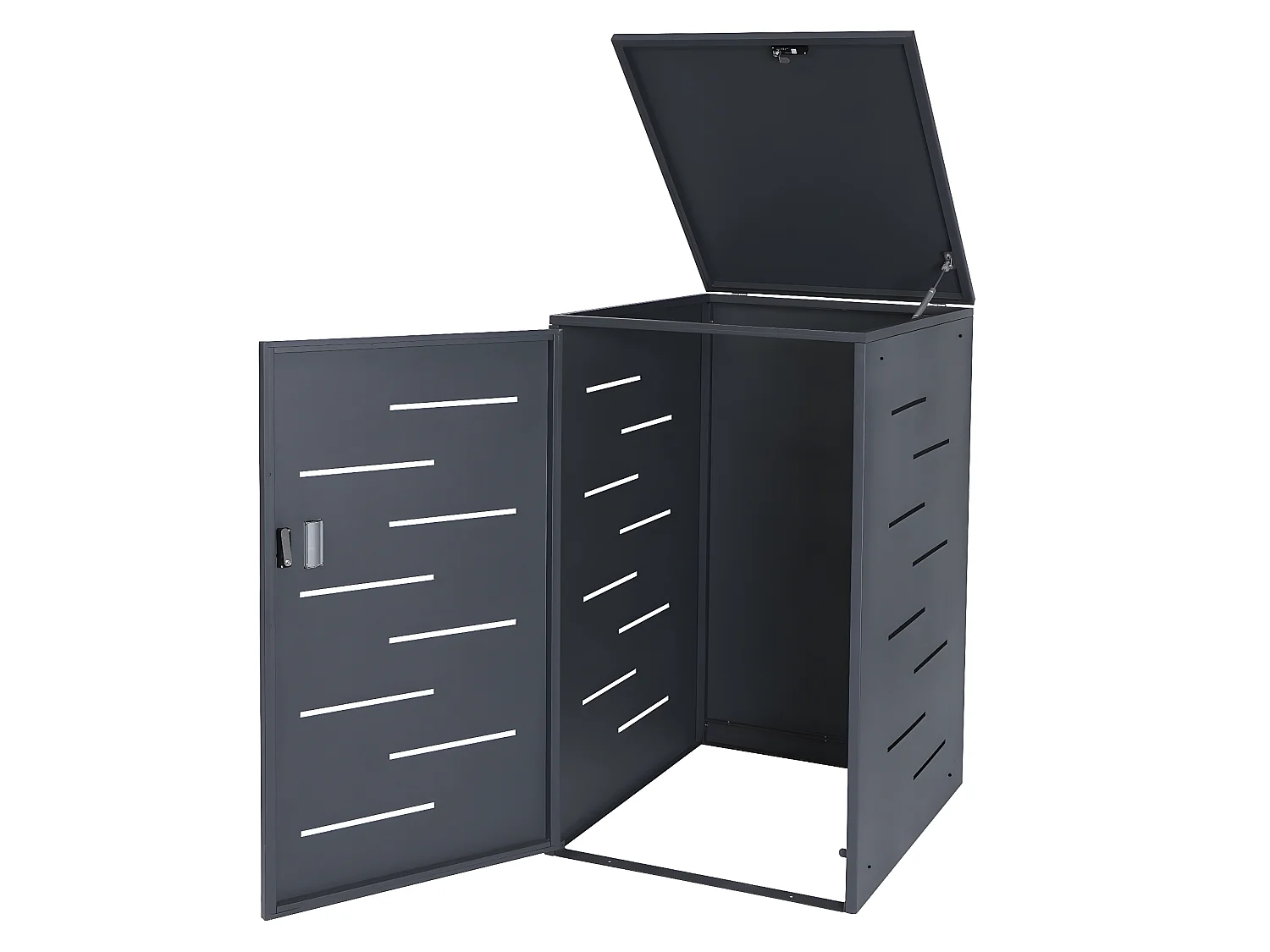 Habillage de poubelle MCW-E83,  acier anthracite