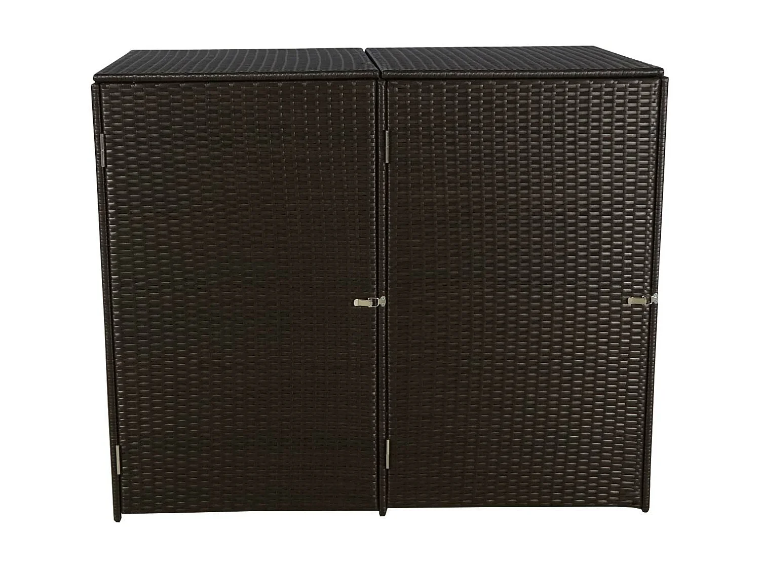 Habillage pour 2 poubelles MCW-E25 2x120l,  brun
