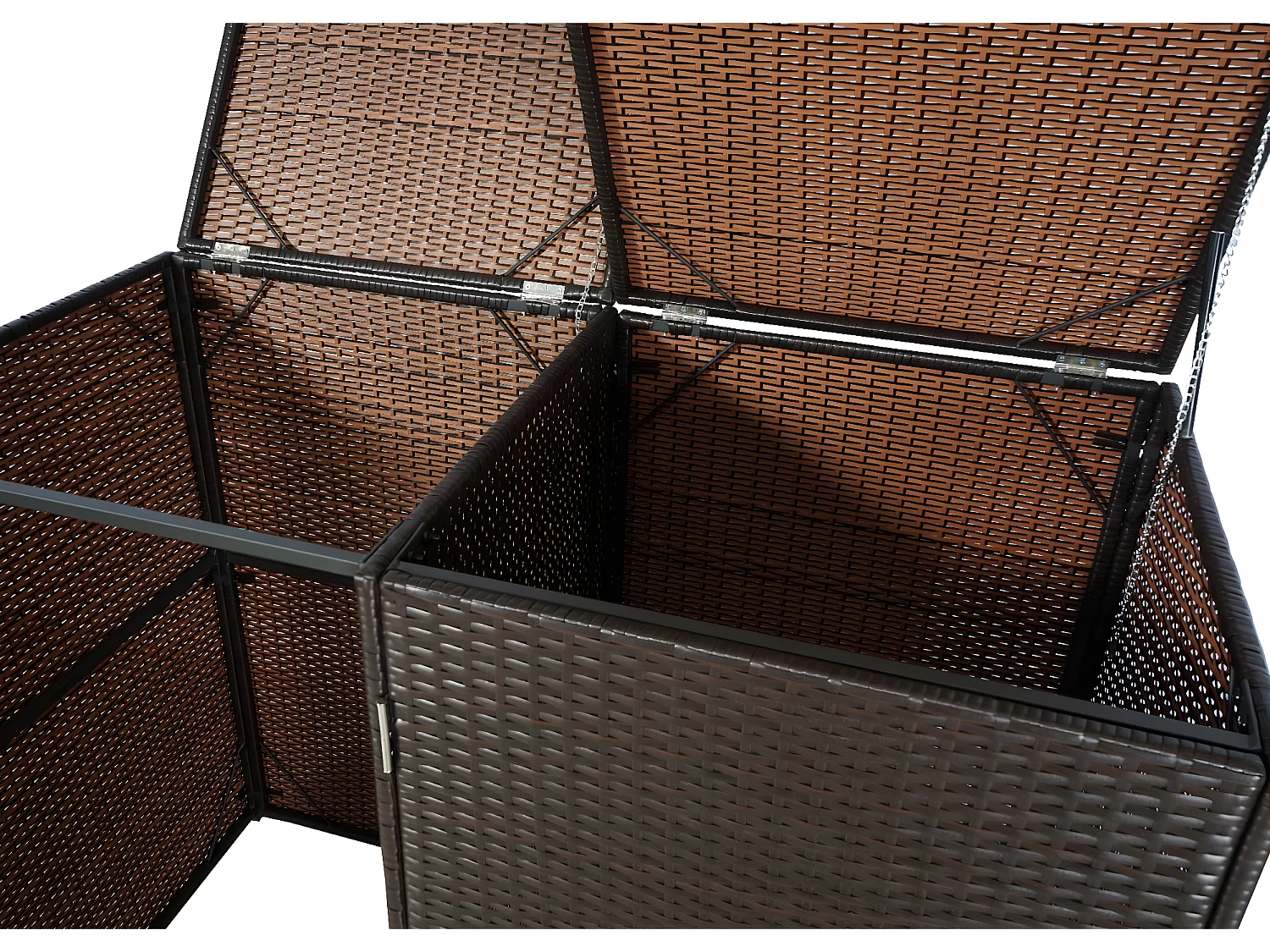 Habillage pour 2 poubelles MCW-E25 2x120l,  brun